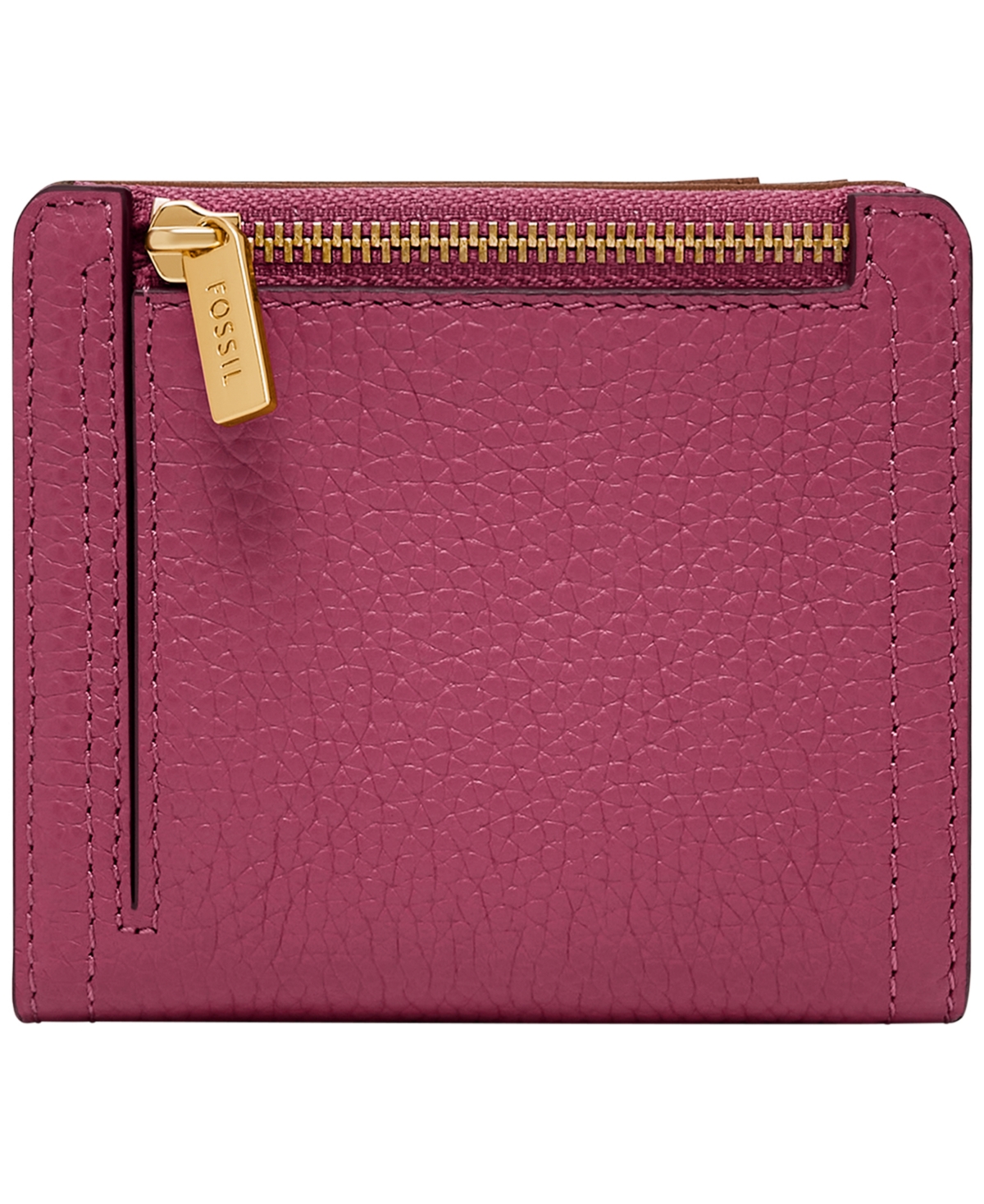 Fossil Logan Leather Small Bifold Wallet In Pink