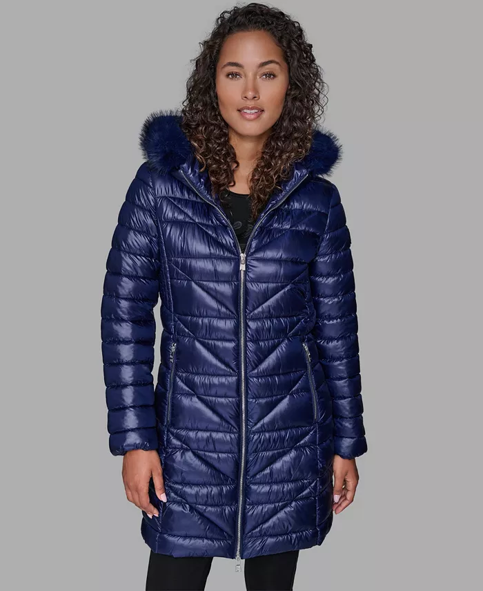 Women's Long Puffer Coat - thumbnail 4
