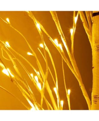 Fall Decor Party Indoor Outdoor 2 Pack Lighted Birch Trees