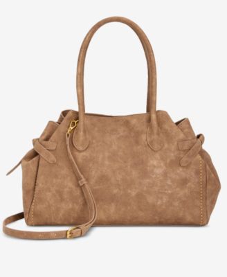 Stud Nubuck Medium Soft Satchel Bag, Macy's Exclusive
