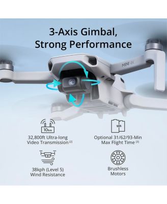 Mini 4K Drone Fly More Combo + 64GB Micro Memory Card + Landing Pad