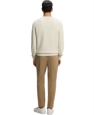 Men's Knitted Structure Cotton Sweater