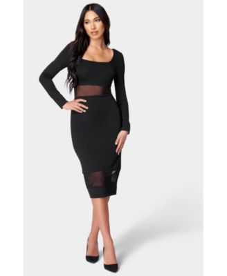 Women's Square Neck Midi Dress