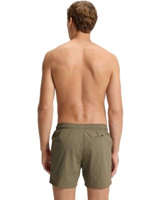 Men's Vertical Logo Print Swim Shorts