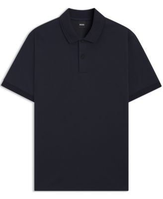 Men's Monogram Under Placket Cotton-Blend Polo Shirt