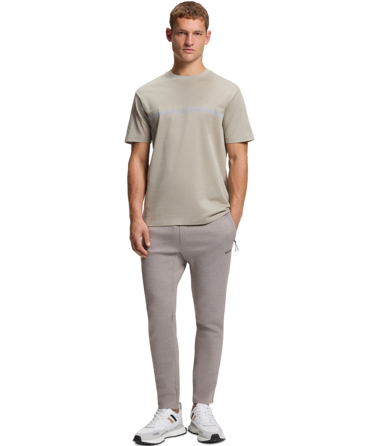 Boss by Hugo Boss Men's Reflective Detail Regular-Fit Tracksuit Bottom Pants