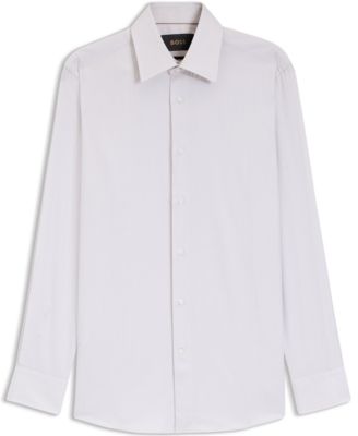 Men's Italian-Made Structured Cotton Slim-Fit Dress Shirt