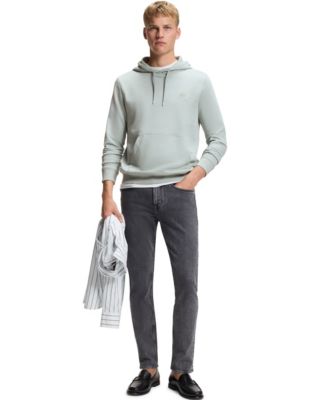 Men's Regular-Fit Cotton Terry Logo Patch Hoodie