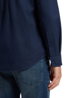 Men's Stretch-Cotton Dobby Regular-Fit Dress Shirt