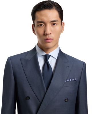 Men's Two-Piece Slim-Fit Patterned Virgin Wool Suit