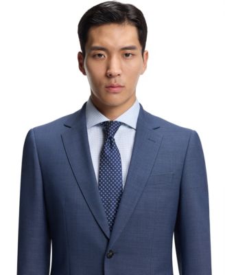Men's Micro-Patterned Stretch Cloth Two-Piece Slim-Fit Suit