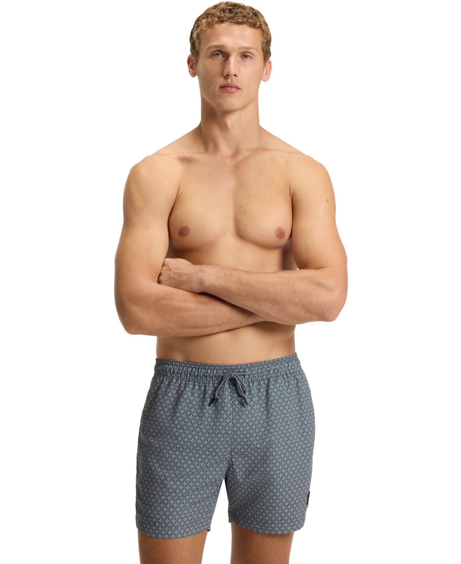 Men's Micro-Print Quick-Dry Swim Shorts