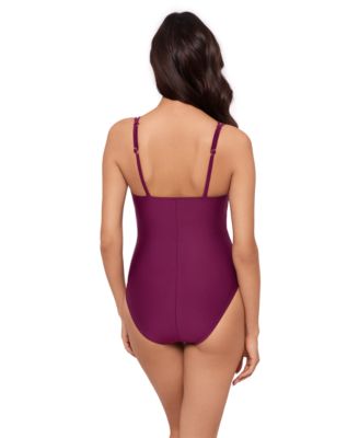Women's V-Neck One-Piece Swimsuit
