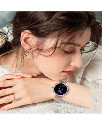 Women s Smart Sports Watch – Multi-Functional with Bluetooth Calling, Health Monitoring, Intelligent Alerts, and IP67 Water Resistance (Rose Gold)”