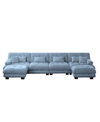 Streamdale Free Combination Modular Sectional Sofa, U Shaped Couch, 4-Seater Cloud Couch