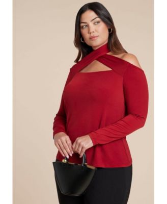 Women's Cross Front Cut Out Top
