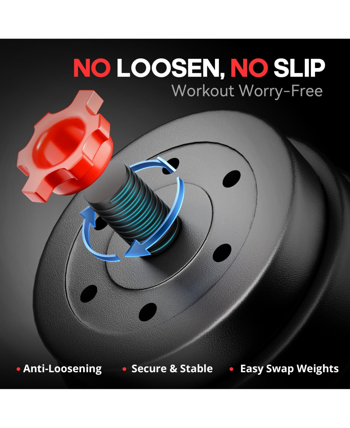 Sugift 45LB 4-in-1 Adjustable Dumbbell Set