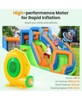 480W Air Blower Air Pump Fan with Convenient Handle and Ground Stakes