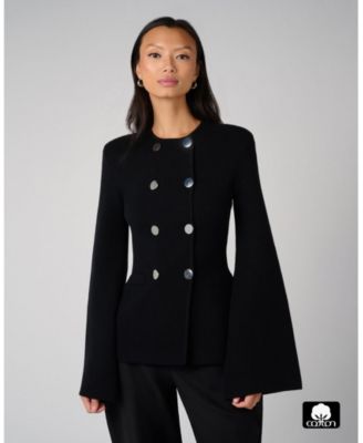 Women's Cinched Waist Peplum Sweater