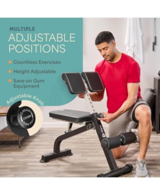 Roman Chair Hyperextension Bench – Adjustable, Foldable Glute & Lower Back Machine