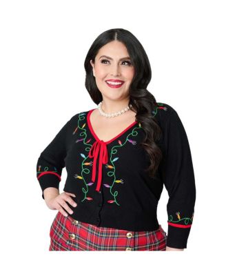 Women's 1950s Crop Knit Cardigan