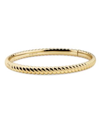 Twisted Rope Bangle Bracelet in -Plated Sterling , Size