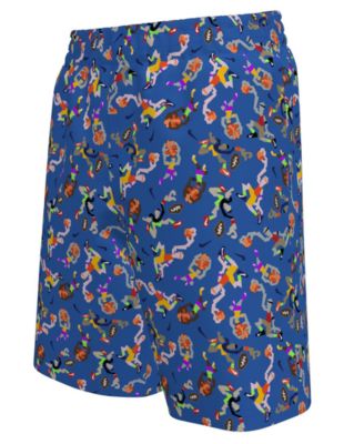 Boys' 8-20 Sports Guy Novelty Print Swim Trunks