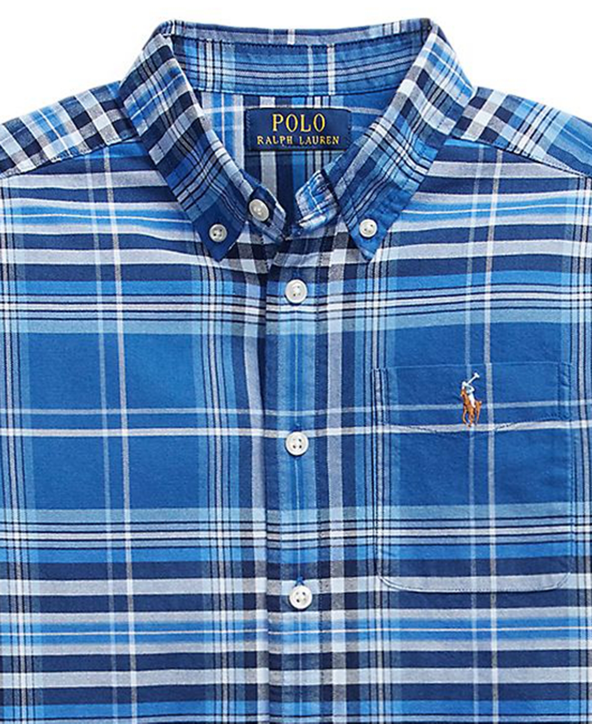 Polo Ralph Lauren Boys 8-20 Plaid Cotton Oxford Shirt