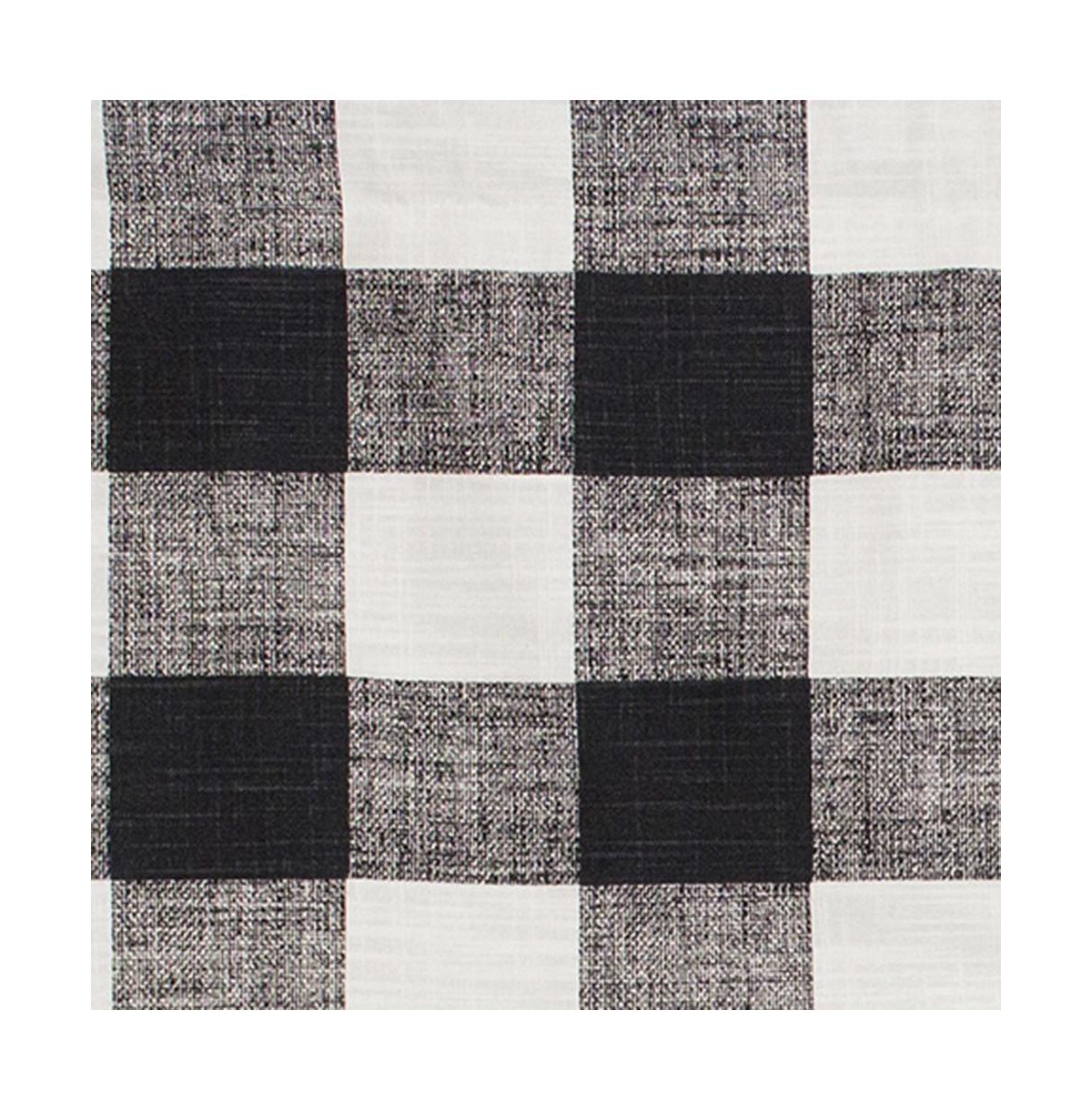 Rlf Home Grande Check Regal Style 3" Rod Pocket Valance 50" x 17" Black