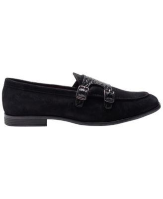 Men's Twin Buckle Strap Round-Toe Loafers