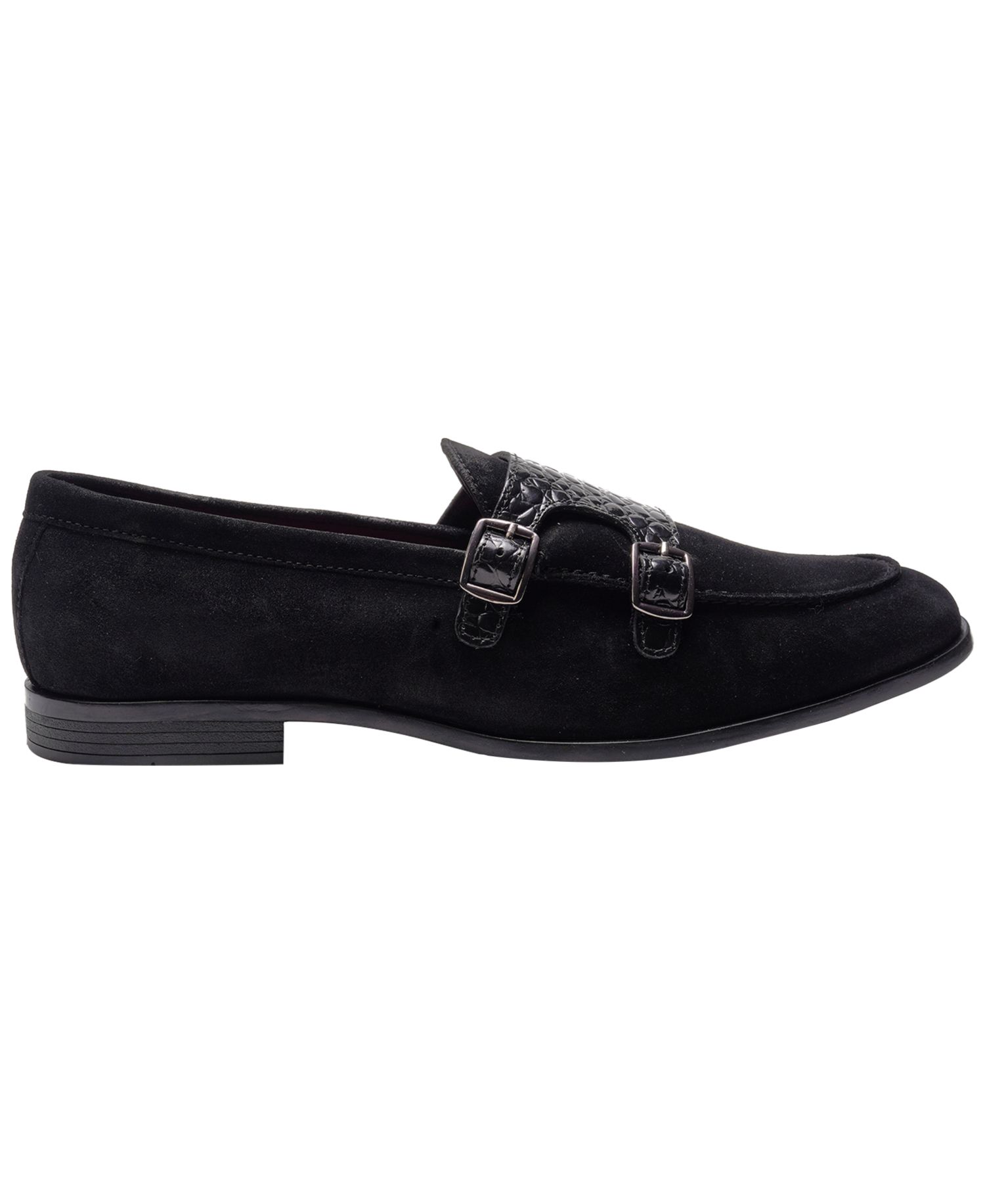 Men's Virtuoso Twin Buckle Strap Round-Toe Loafers