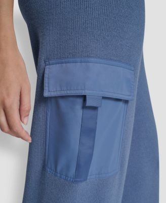 Women's Knit Straight-Leg Cargo Pants