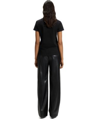 Women's Slim-Fit Mercerized-Cotton T-Shirt