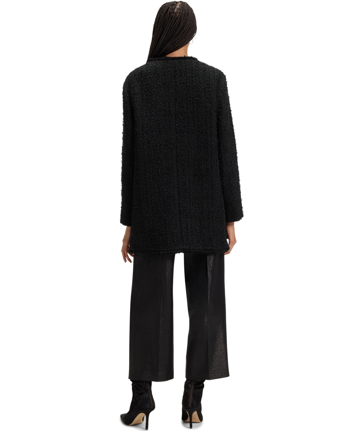 Boss by Hugo Women's Velvet Tweed Oversized-Fit Blazer