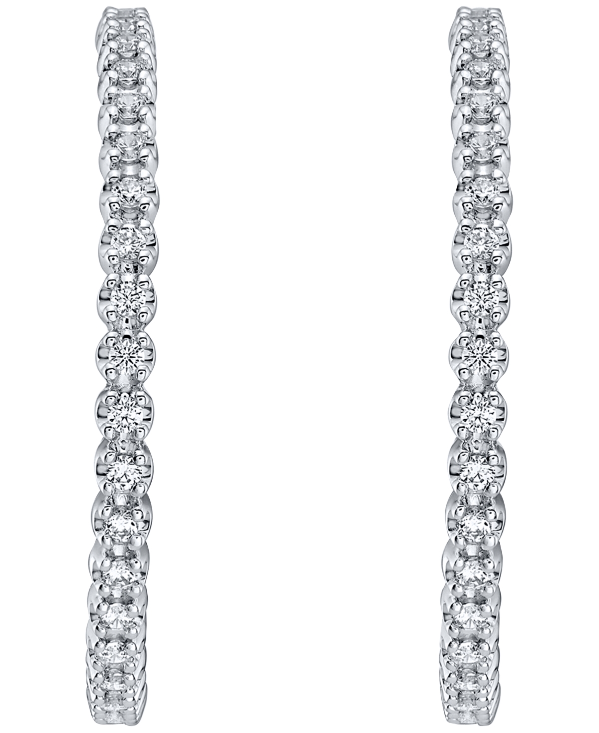 Macy's White Diamond Earrings (2 ct. t.w.) in 10k White Gold