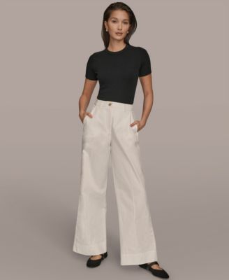 Women's High-Rise Pintuck Trousers