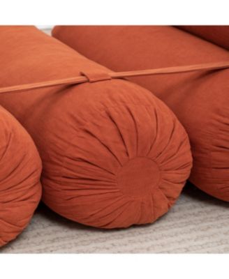  Adjustable Corduroy Floor Sofa with Straps for Versatile Configurations