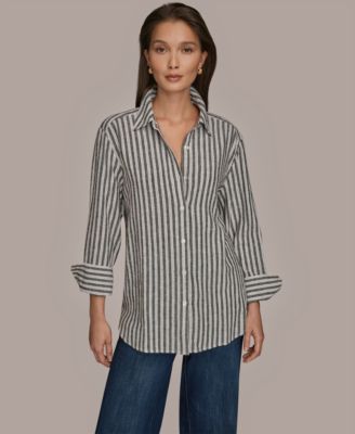 Donna Karan Weekend - Women's Long-Sleeve Button-Down Shirt
