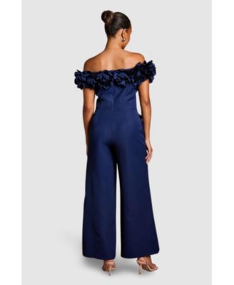 Women's 3D Flower Bardot Jumpsuit