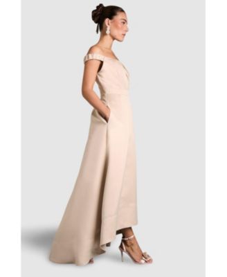 Women's Bardot Fit & Flare Hi-Low Maxi Dress
