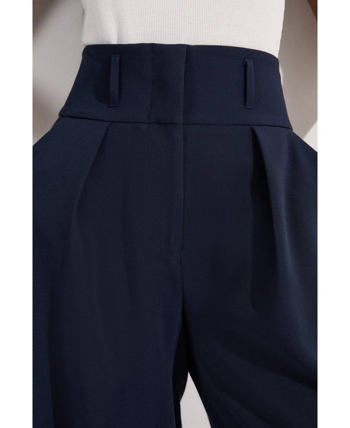 Karen Millen Women's High Waist Wide Leg Pants