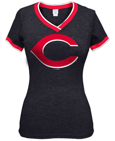 5th & Ocean Women's Cincinnati Reds Triple Flock T-Shirt
