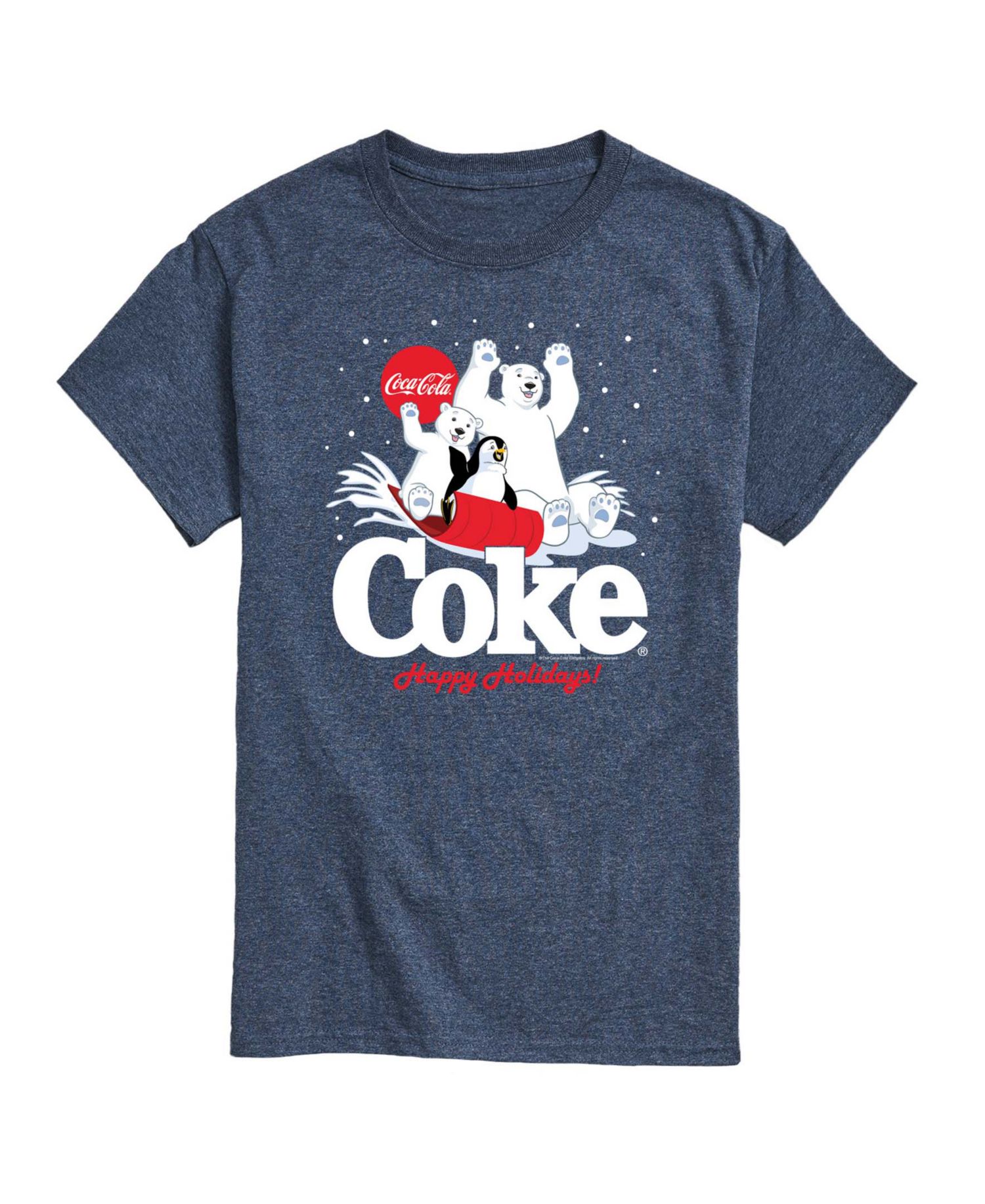 Men's Coca-Cola Happy Holidays Sledding Short-Sleeve Graphic T-Shirt