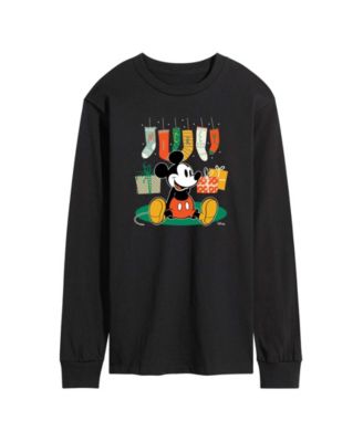 AIRWAVES - Men's Disney Mickey Stockings Long-Sleeve Graphic T-Shirt