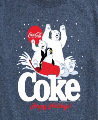 Men's Coca-Cola Happy Holidays Sledding Short-Sleeve Graphic T-Shirt