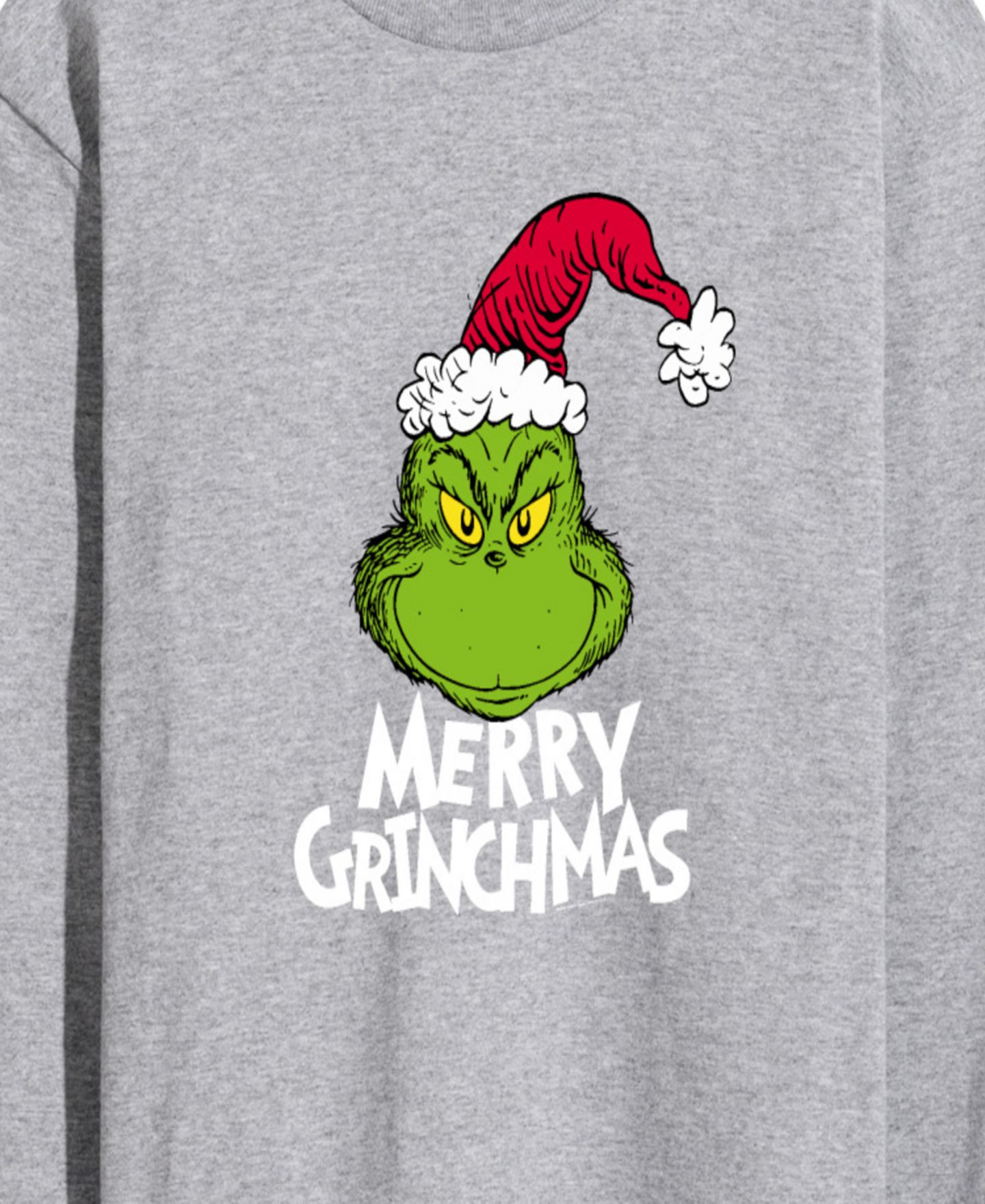 Мужская футболка AIRWAVES The Grinch Merry Grinchmas Graphic Crewneck, цвет: Меланжевый — фото 3