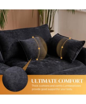 Streamdale 148-inch seven-piece sofa set with console, coffee table & 6 pillows