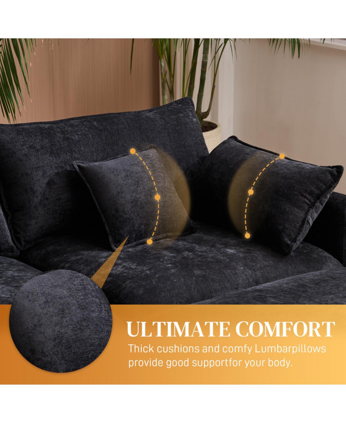 Streamdale Furniture Streamdale 148-inch seven-piece sofa set with console, coffee table & 6 pillows