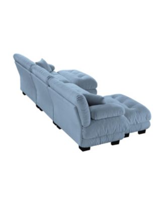 Streamdale Luxury Modular Sectional Sofa - Oversized U Shaped Cloud Couch with Ottomans