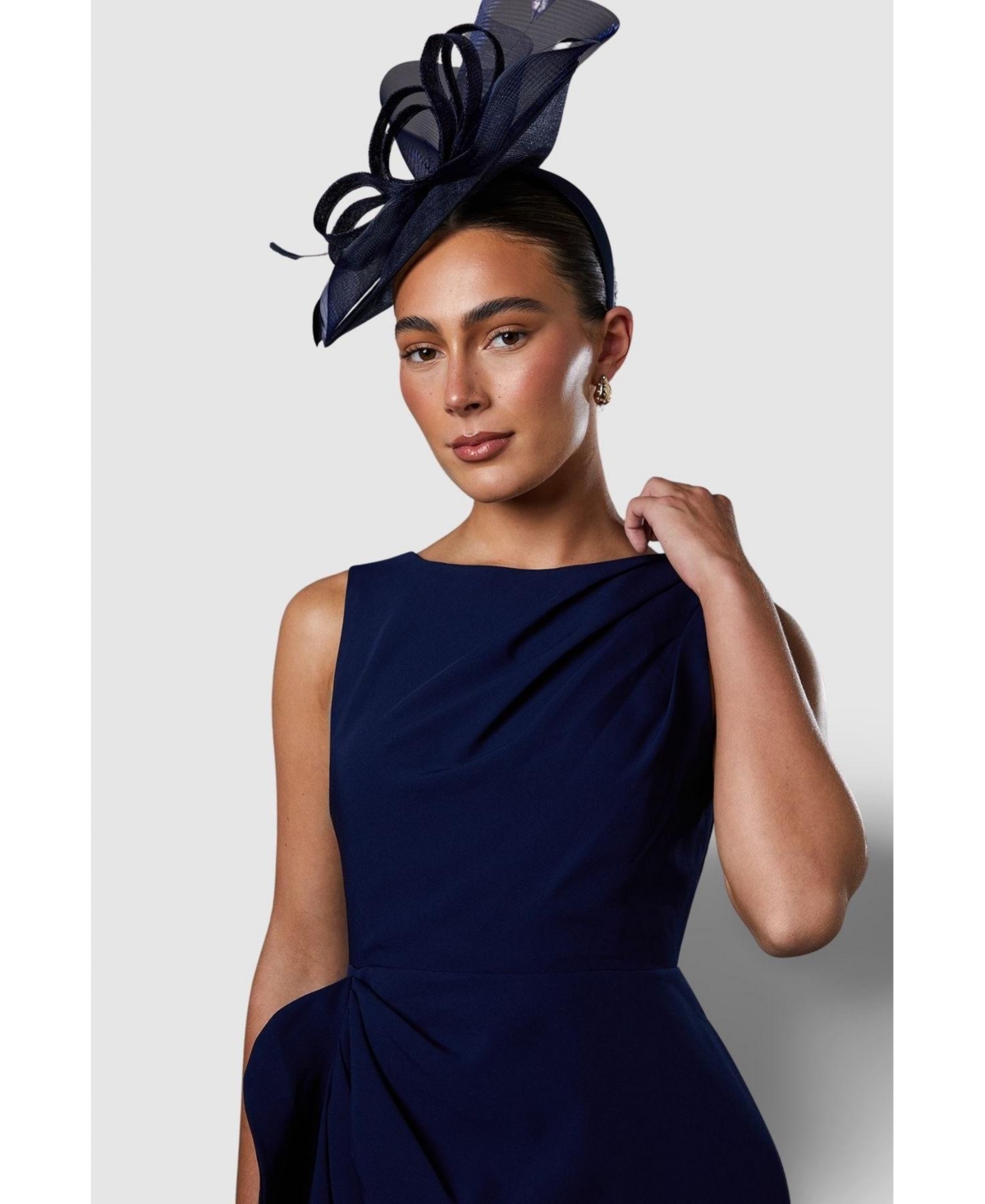 Coast Crepe Ruffle Dress With Low Back